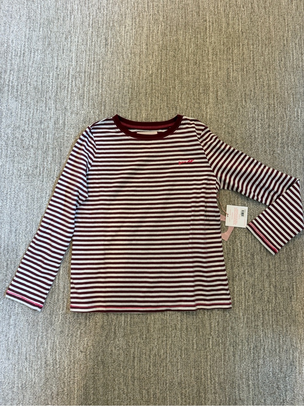 Bando striped top xs NWT